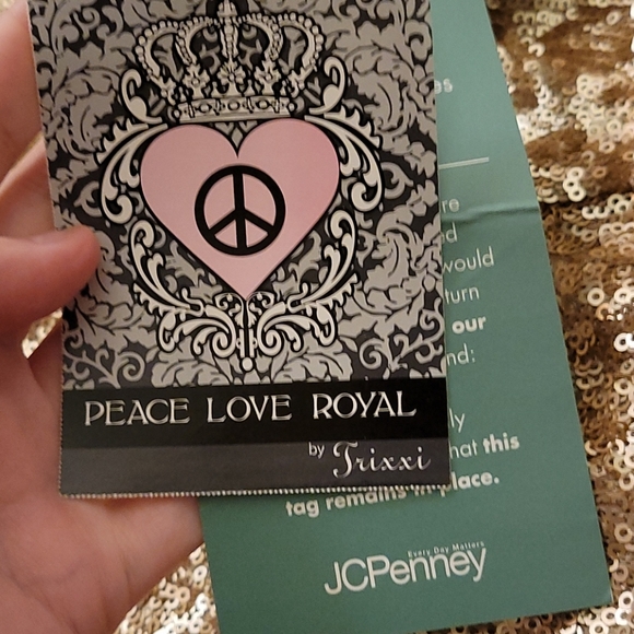 NWT Gold Sequin Tulle Dress - Picture 6 of 7